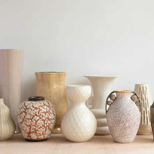 vase de ceramica blanco y maron